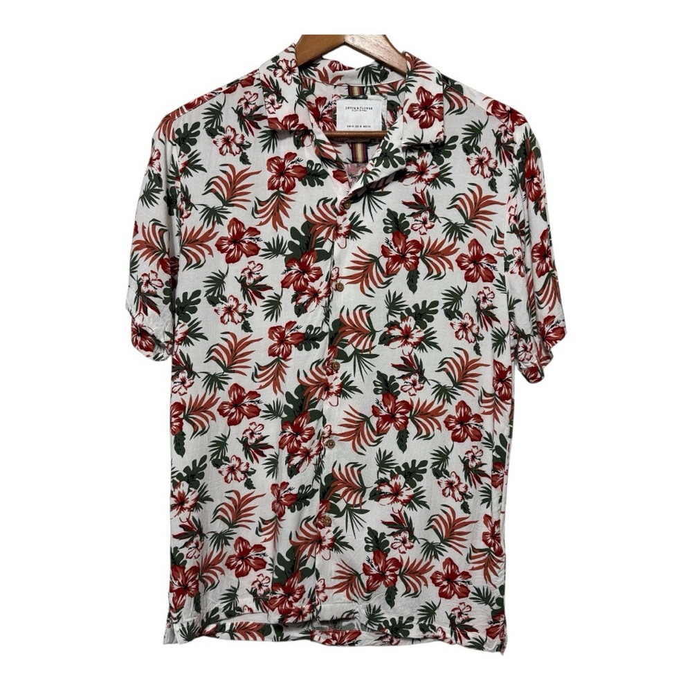 Denim & Flower Ricky Singh Hawaiian Button Down Short Sleeve Shirt Men’s Medium